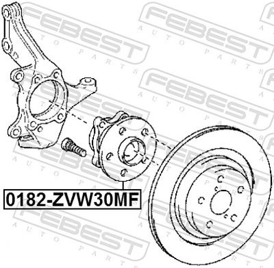 Wheel Hub 0182-ZVW30MF