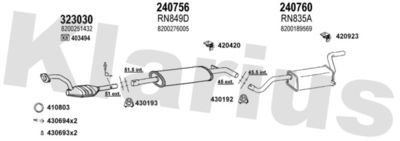 Układ wydechowy KLARIUS 721168E