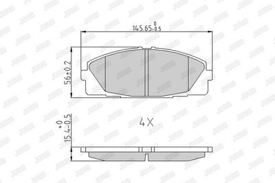 BREMSBELAGSATZ SCHEIBENBREMSE JURID 572650J 1