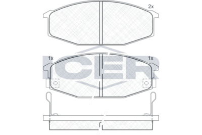 Комплект тормозных колодок, дисковый тормоз ICER 140637 для NISSAN 280ZX,ZXT