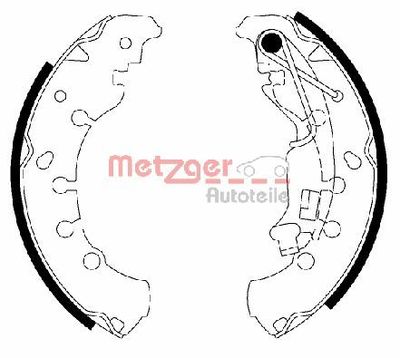 Комплект тормозных колодок METZGER MG 200 для FIAT GRANDE