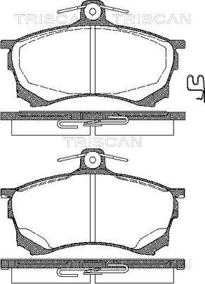 Комплект тормозных колодок, дисковый тормоз TRISCAN 8110 42004 для MITSUBISHI CARISMA