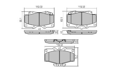 Комплект тормозных колодок, дисковый тормоз FREMAX FBP-0862 для VW TARO