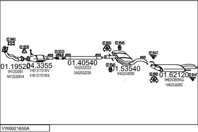 SISTEM DE ESAPAMENT MTS VW0021650A001875