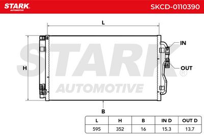 кондензатор, климатизация STARK SKCD-0110390