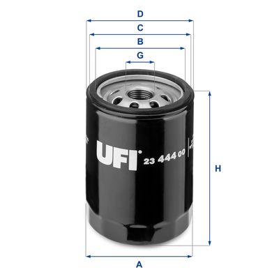 Масляный фильтр UFI 23.444.00 для LANCIA A