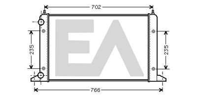 Радиатор, охлаждение двигателя EACLIMA 31R77093 для VW SHARAN