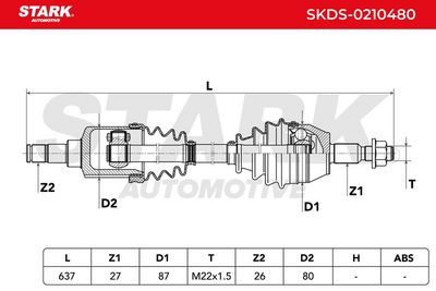 полуоска STARK SKDS-0210480
