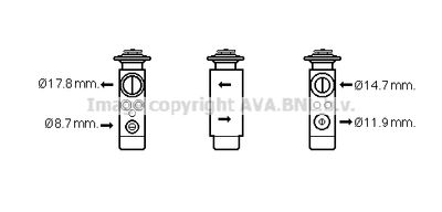 Расширительный клапан, кондиционер AVA QUALITY COOLING VN1113 для SAAB 900