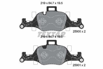 Комплект тормозных колодок, дисковый тормоз TEXTAR 2590001 для BMW iX3