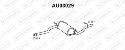 VENEPORTE AU03029 Глушитель выхлопных газов  для AUDI A4 (Ауди А4)