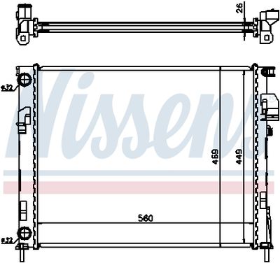 Radiator, engine cooling 63025A