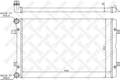 Радиатор, охлаждение двигателя STELLOX 10-26403-SX для VW SHARAN