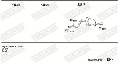Изпускателна система WALKER BWK018452E