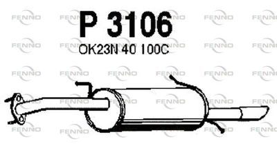 FENNO P3106 Глушитель выхлопных газов  для KIA SEPHIA (Киа Сепхиа)