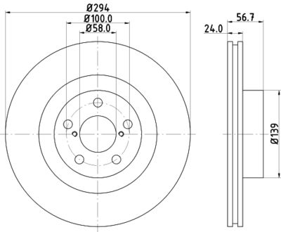 Тормозной диск HELLA 8DD 355 112-051 для SUBARU XV