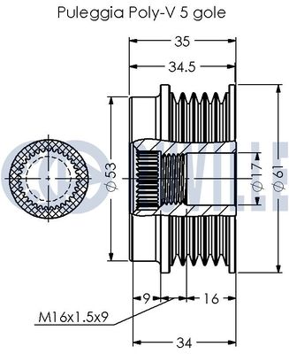SISTEM ROATA LIBERA GENERATOR RUVILLE 541030 1