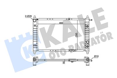 Радиатор, охлаждение двигателя KALE OTO RADYATÖR 342260 для DAEWOO MATIZ