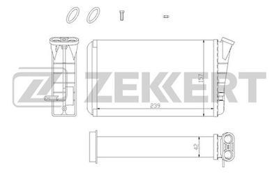 ZEKKERT MK-5028 Радіатор пічки 