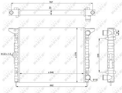 Radiator, engine cooling 519523