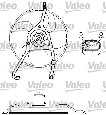 VALEO 696210 Вентилятор системи охолодження двигуна для PEUGEOT (Пежо)