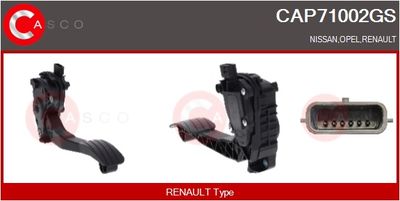 SET PEDALE CONDUCERE CASCO CAP71002GS