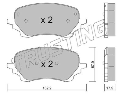 Комплект тормозных колодок, дисковый тормоз TRUSTING 1247.0 для FORD PUMA