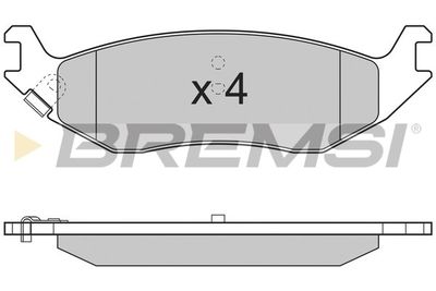 Комплект тормозных колодок, дисковый тормоз BREMSI BP3311 для CHRYSLER ASPEN