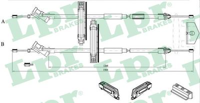 Cable Pull, parking brake C0225B