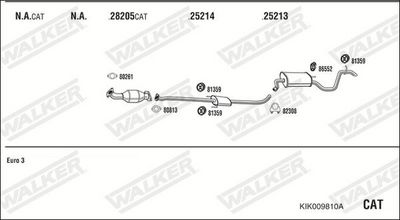 SISTEM DE ESAPAMENT WALKER KIK009810A