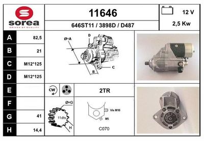 Стартер EAI 11646 для DAIHATSU WILDCAT/ROCKY