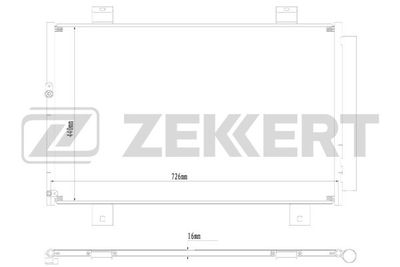 ZEKKERT MK-3187 Радиатор кондиционера  для TOYOTA HIGHLANDER (Тойота Хигхландер)