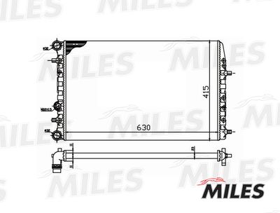 Радиатор, охлаждение двигателя MILES ACRM042 для VW FOX
