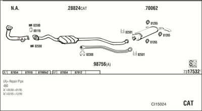 ABGASANLAGE WALKER CI15024