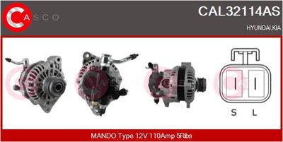 Генератор CASCO CAL32114AS для KIA SORENTO