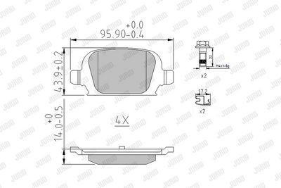 BREMSBELAGSATZ SCHEIBENBREMSE JURID 573009J