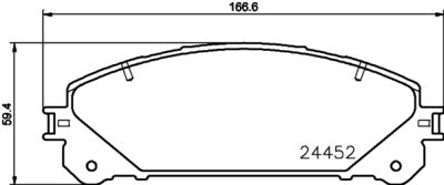 Комплект тормозных колодок, дисковый тормоз HELLA 8DB 355 030-201 для TOYOTA HIGHLANDER