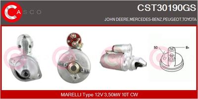 CASCO CST30190GS Стартер  для MERCEDES-BENZ (Мерседес)