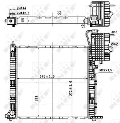 Radiator, engine cooling 50583