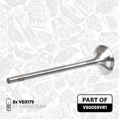 Sada ventilů, sací/výfukový ventil ET ENGINETEAM VS0059VR1