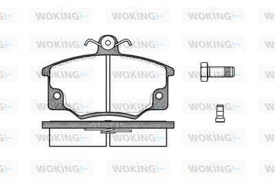 Комплект тормозных колодок, дисковый тормоз WOKING P0463.04 для FIAT TEMPRA
