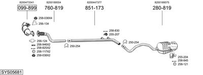 Układ wydechowy BOSAL SYS05681