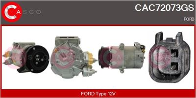 Компрессор, кондиционер CASCO CAC72073GS для FORD C-MAX