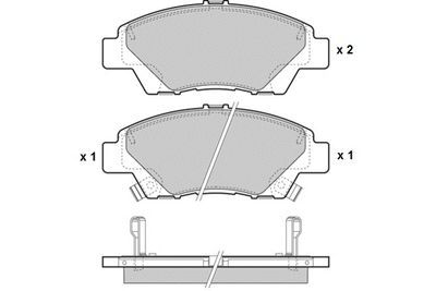 Комплект тормозных колодок, дисковый тормоз E.T.F. 12-1446 для HONDA INSIGHT