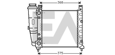 Радиатор, охлаждение двигателя EACLIMA 31R25005 для FIAT UNO