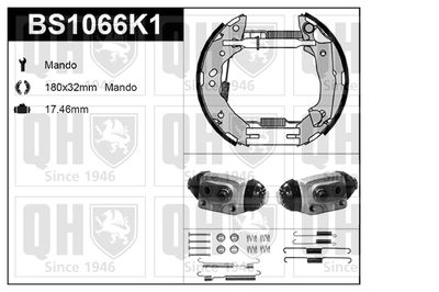 Комплект тормозных колодок QUINTON HAZELL BS1066K1 для HYUNDAI ATOS