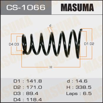 MASUMA CS-1066 Пружина подвески  для TOYOTA HIGHLANDER (Тойота Хигхландер)