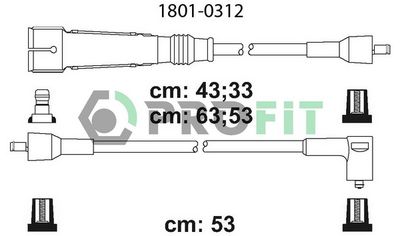Комплект проводов зажигания PROFIT 1801-0312 для VW CORRADO