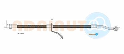 ADRIAUTO 10.1254 Тормозной шланг  для HYUNDAI i20 I (PB, PBT) 1.4 CRDi