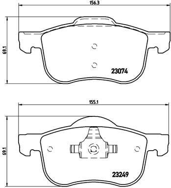 Bromsbeläggssats, skivbroms BREMBO P86020